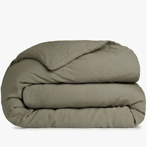Parachute Queen Moss Linen Duvet Cover